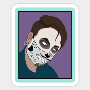 Day Of the Dead - (androgynous masking) Sticker